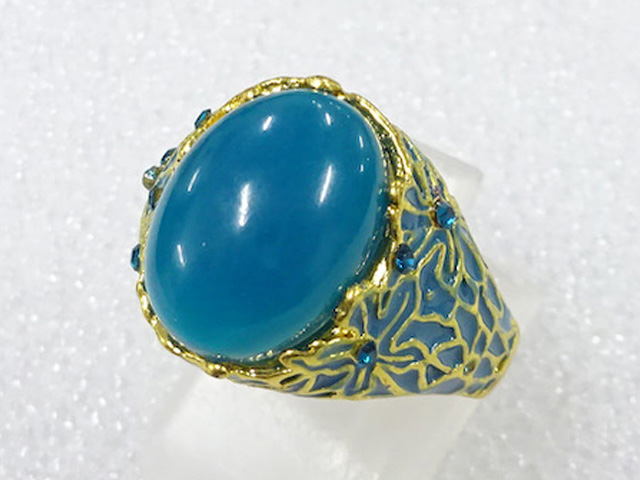 COLORED STONE FASHION RING / JP SIZE 17.5